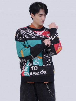 長袖圓領(lǐng)毛衣