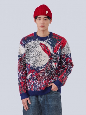 長(zhǎng)袖圓領(lǐng)毛衣