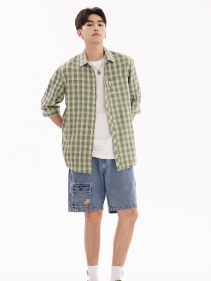 短袖翻領(lǐng)襯衣